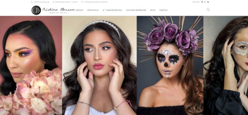 Make-up-artist.ro este un site care prezintă activitatea make-up artistului Cristina Bârsan